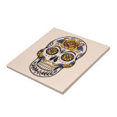 Roos Mexicaanse suikerschedeldag van de dood Tegeltje (Zijkant)