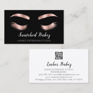 Roos Microblading Makeup Eyelashes QR Code Logo Visitekaartje