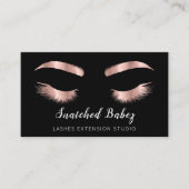 Roos Microblading Makeup Eyelashes QR Code Logo Visitekaartje (Voorkant)