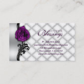 Roos Mode juwelen vlinder Glitter Visitekaartje (Achterkant)