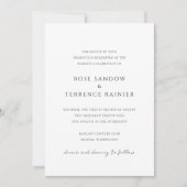 Roos Modern Classy Elegant Wedding Kaart (Voorkant)