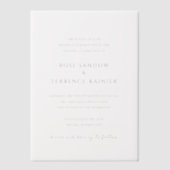 Roos Modern Classy Elegant Wedding Vellum Uitnodigingen (Voorkant)