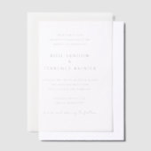 Roos Modern Classy Elegant Wedding Vellum Uitnodigingen (Offset)