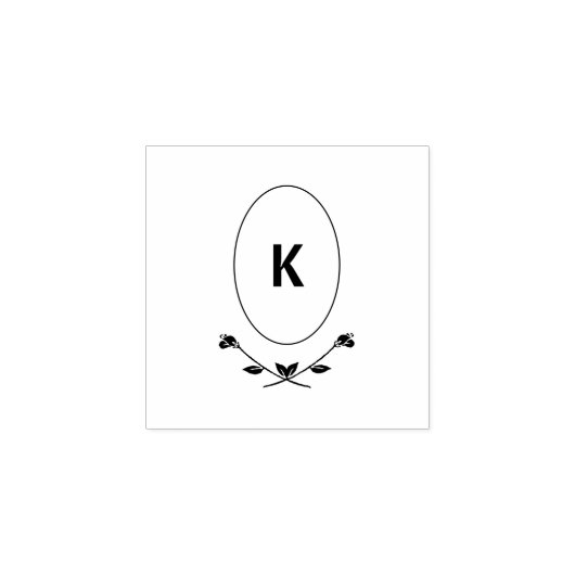 Roos monogram 	rubberstempel (Afrduk)