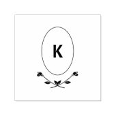 Roos monogram  zelfinktende stempel (Design)