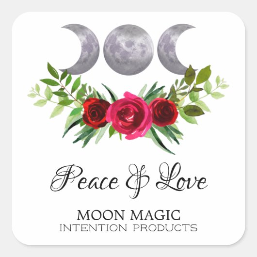 Roos Moon InAttentie Spell Candle Square Label (Voorkant)