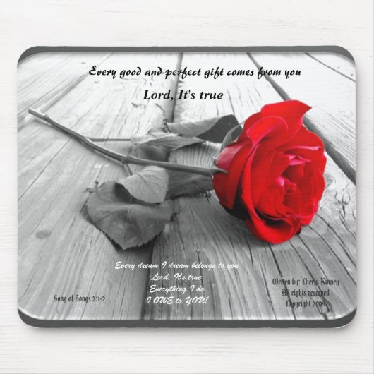 Roos Mousepad Muismat (Voorkant)
