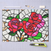 Roos Mozaïek Glas in lood ontkoppeling Tissuepapier (Craft)