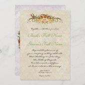 Roos n vogeltjes, bruiloft uitnodiging (Voorkant / Achterkant)