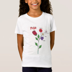 Roos naam meisjes t-shirt