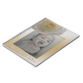 Roos Notitieboek Personaliseer Romantic White Rose (Linkerzijde)
