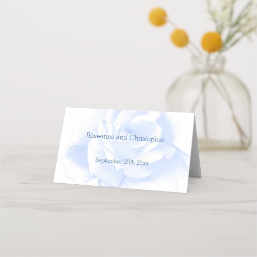 Roos ontwerp blauw gekleurde bruiloft (Achterkant)