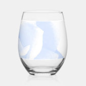 Roos ontwerp bruiloft wijnglas zonder voet (Achterkant)