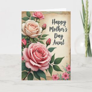 Roos Ontwerp Moederdagkaart Kaart
