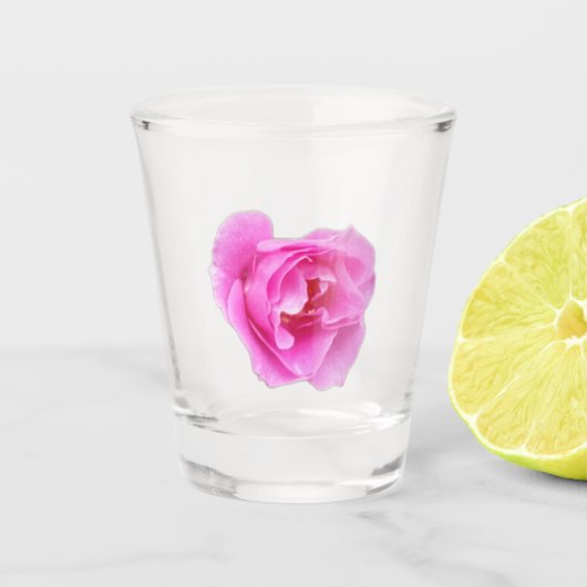 Roos op Clear Glasses Shot Glas (Voorkant)