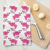 Roos op de Vine Keuken Handdoek (Quarter Fold)