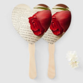 Roos op Shakespeare Handwaaier (Voorkant en achterkant)