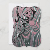 Roos Oude Barn Wood Swirl Wedding Kaart (Achterkant)