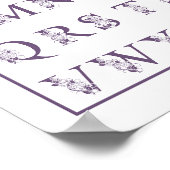 Roos Paars Alfabet Poster (Hoek)