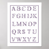 Roos Paars Alfabet Poster (Voorkant)