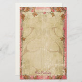 Roos Pathway - Art Nouveau Stationery Briefpapier (Voorkant / Achterkant)
