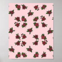Roos patronen, leuk klein roze en rood ontwerp