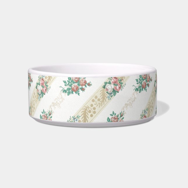  Roos Patroon - Bowl Voerbakje (Voorkant)