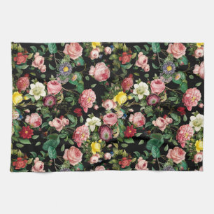 Roos Patroon Roze en Rood Theedoek