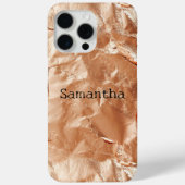 Roos Peach Gold Glam Case-Mate iPhone Case (Achterkant)