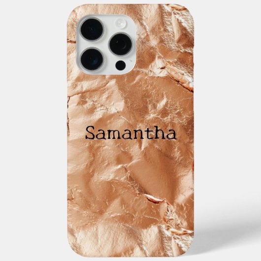 Roos Peach Gold Glam Case-Mate iPhone Case (Achterkant)