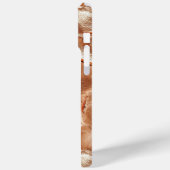 Roos Peach Gold Glam Case-Mate iPhone Case (Achterkant / Links)