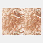 Roos Peach Gold Glam Inpakpapier Vel (Voorkant)