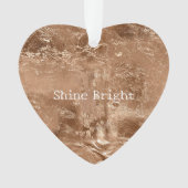 Roos Peach Gold Glam Ornament (voorkant)