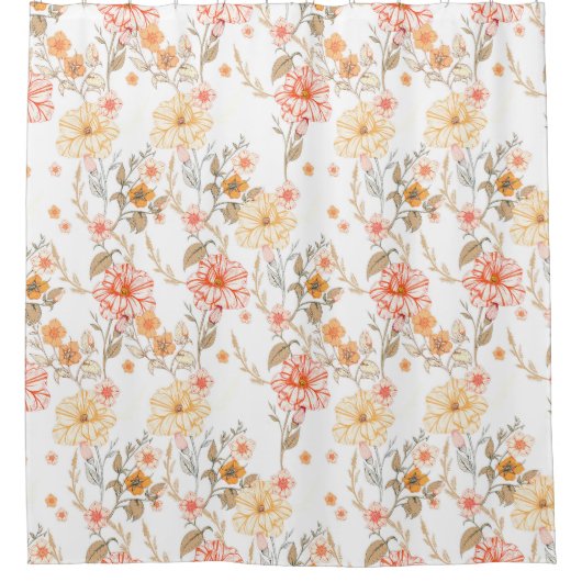  Roos Peach roze flesje Douchegordijn (Voorkant)