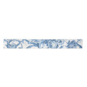  Roos Peony Floral Delft Blue White Bridal Lint (Voorkant)