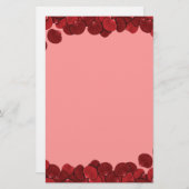 Roos Petal Border Briefpapier (Voorkant / Achterkant)