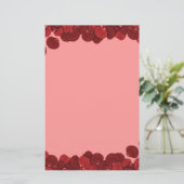 Roos Petal Border Briefpapier (Staand voorkant)