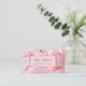 Roos Petals Faux Folie visitekaartje (Staand voorkant)