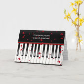 Roos Petals op een Pianokaart Kaart (Gele Bloem)