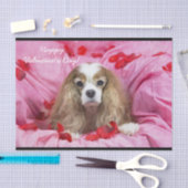 Roos Petals, Valentijnsdag Cavalier King Charles Tissuepapier (Craft)