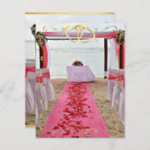 Roos petroleumether op de uitnodiging tot het rode (Voorkant / Achterkant)