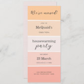 Roos Pink Peach House Warming Party Kaart (Voorkant / Achterkant)