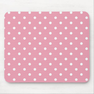 Roos Pink Polka Dot Mousepad Muismat