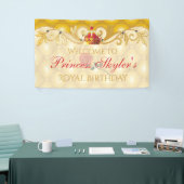  Roos, prinses Birthday Banner (Beurs)