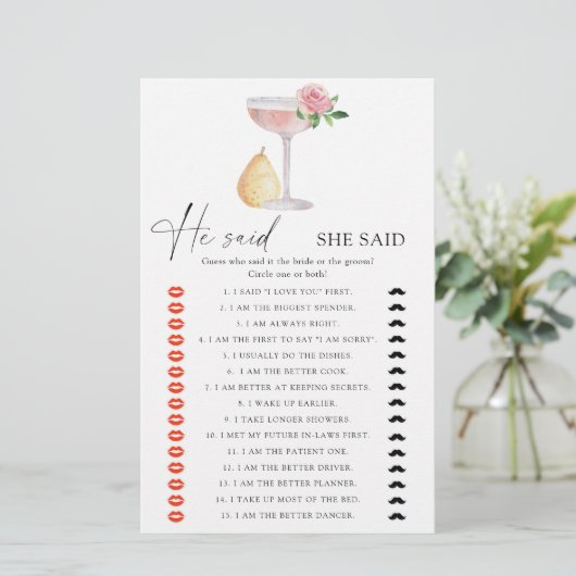 Roos Prosecco - Hij zei dat ze zei vrijgezellenfee (Staand voorkant)