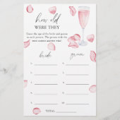 Roos Prosecco - Hoe oud waren ze bruidsspel (Voorkant)