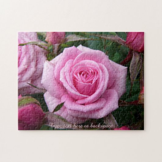 Roos Puzzle Persoonlijke roze rozen Puzzels (Horizontaal)