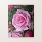 Roos Puzzle Persoonlijke roze rozen Puzzels (Verticaal)