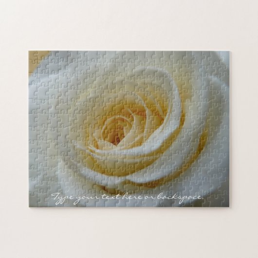 Roos Puzzle Persoonlijke White Rose Puzzles Legpuzzel (Horizontaal)