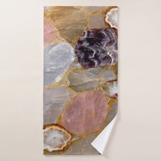Roos Quartz Amethyst Geode Bad Handdoek (Badhanddoek)
